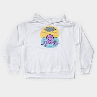 Octopus get sunbath Kids Hoodie